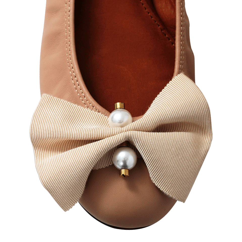 LANVIN-Bow And Pearl Ballerina-