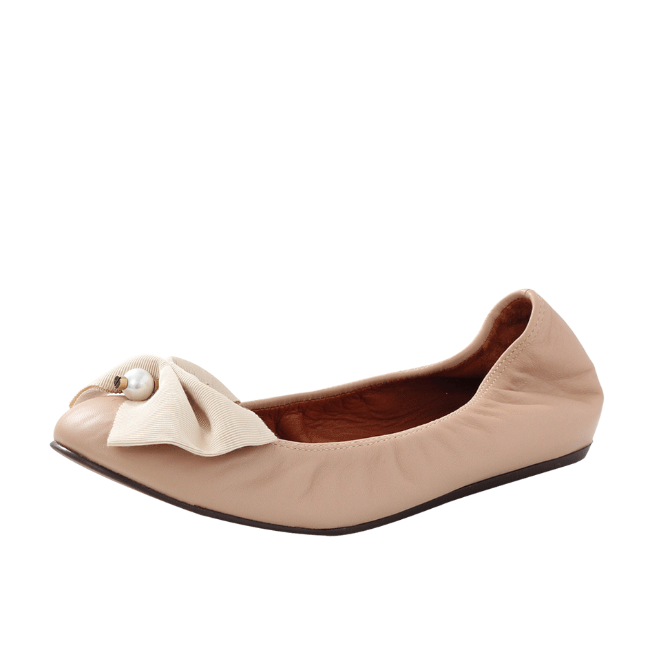 LANVIN-Bow And Pearl Ballerina-