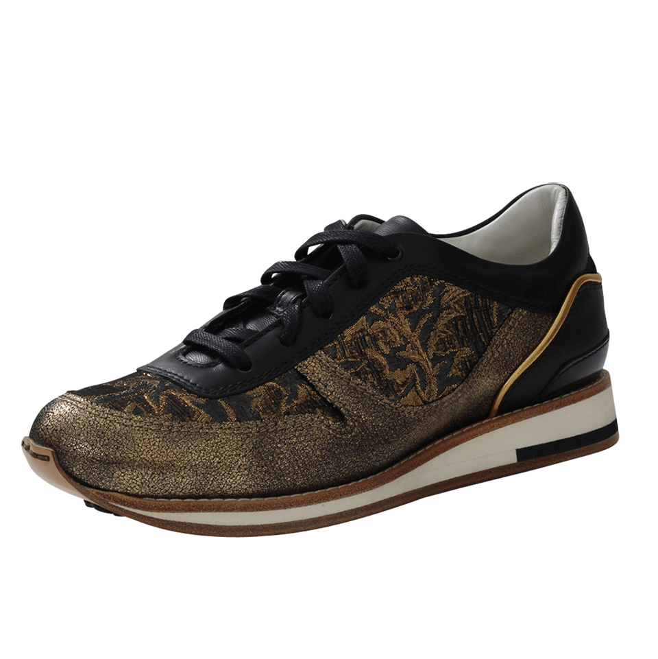LANVIN-Brocade Panel Sneakers-