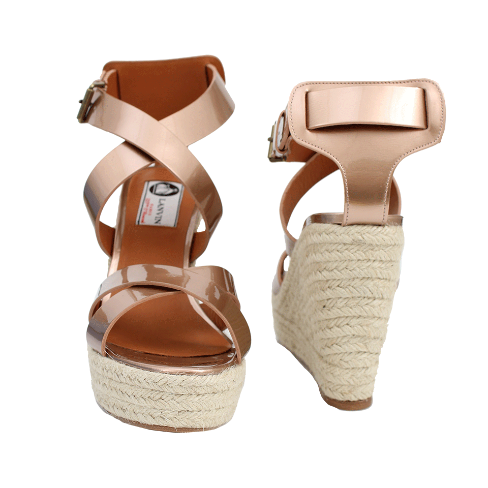 LANVIN-Holographic Espadrille Wedge-