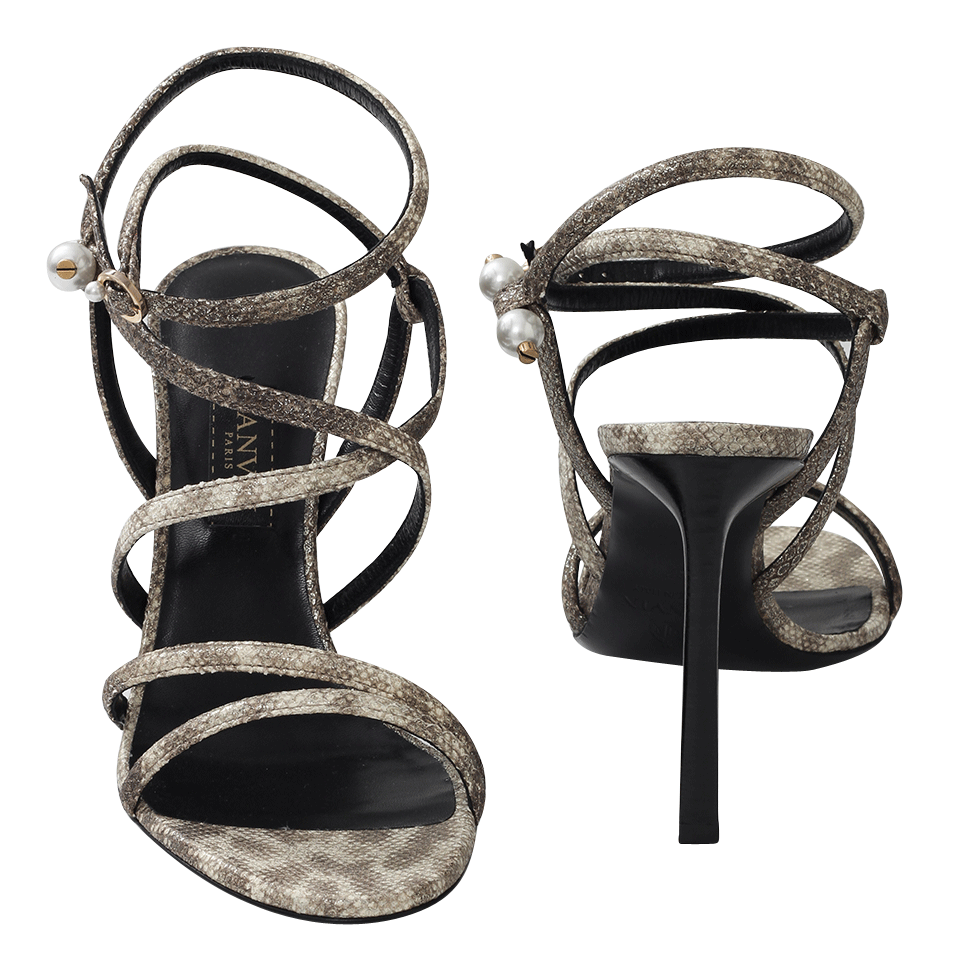 LANVIN-Snake Pearl Sandal-
