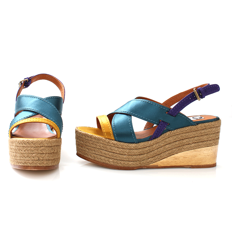 LANVIN-Wedge Espadrille Sandal-