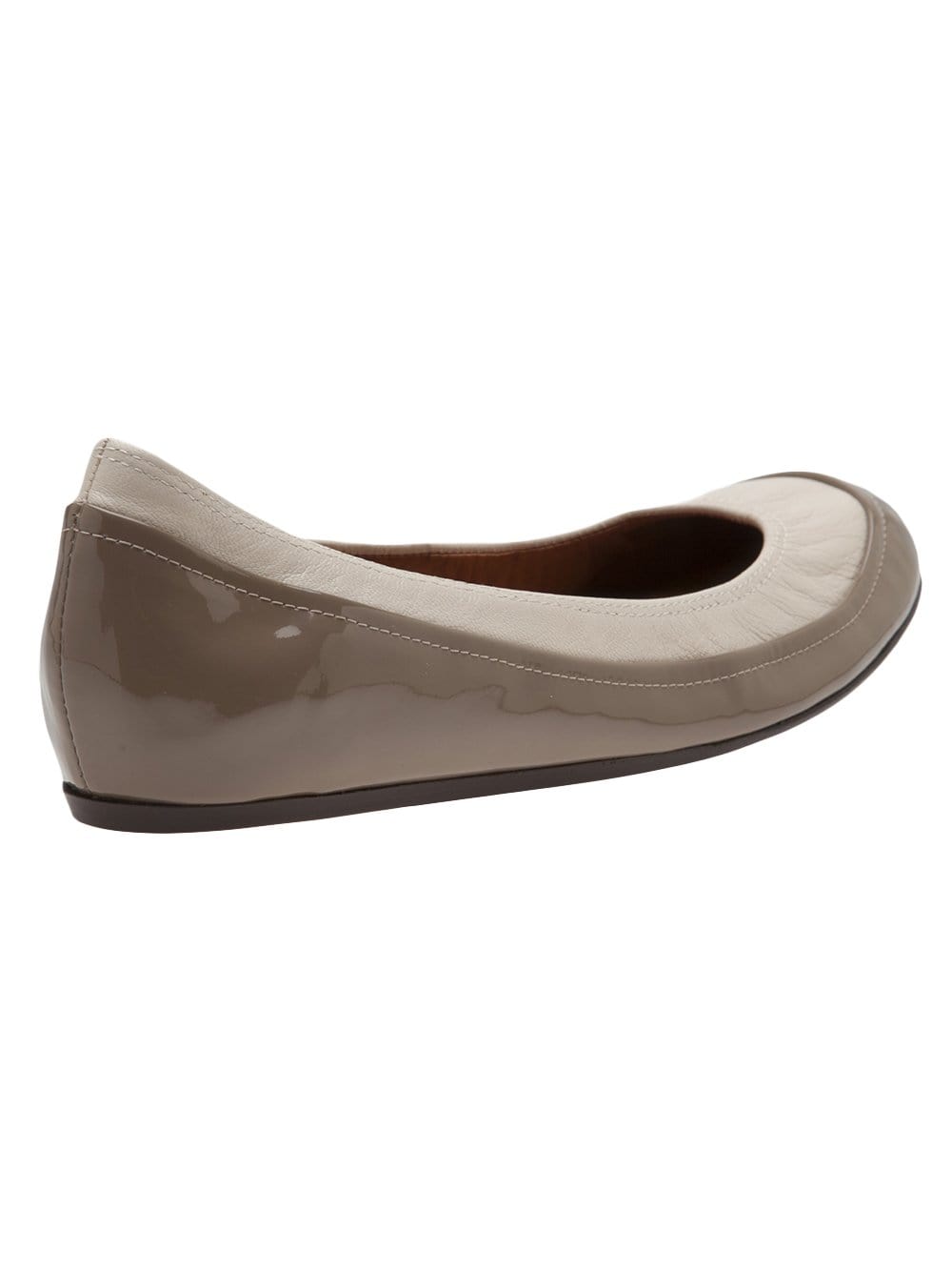 LANVIN-Bi-Material Ballerina Flat-