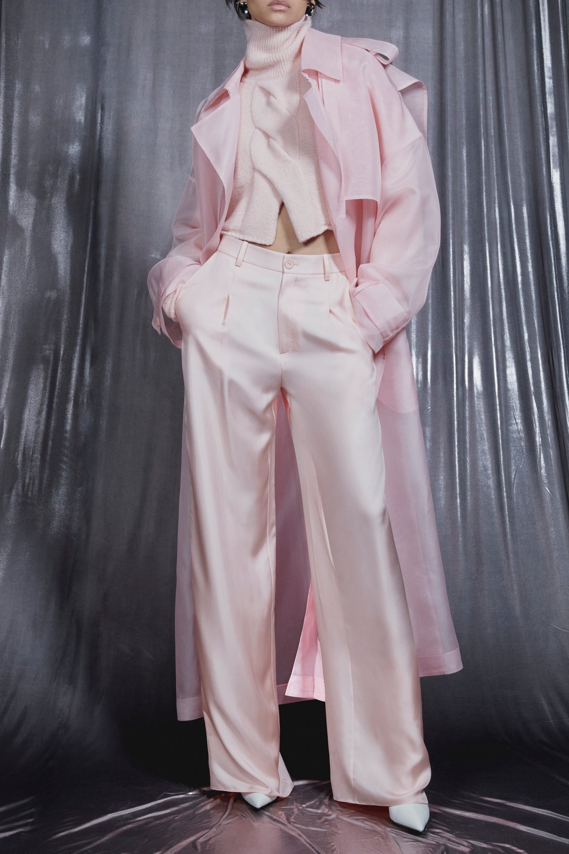LAPOINTE-Double Breasted Trench Coat-