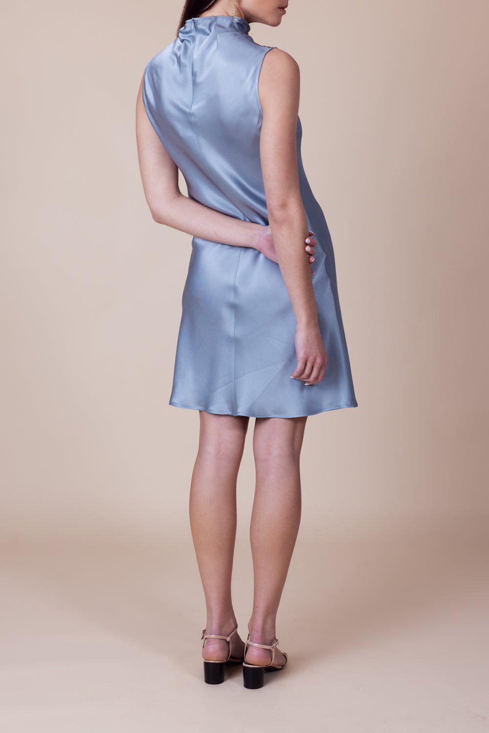 LAPOINTE-Doubleface Bias Mini Dress-