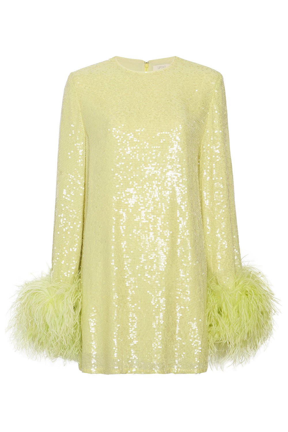 LAPOINTE-Ostrich Sleeve Shift Dress-