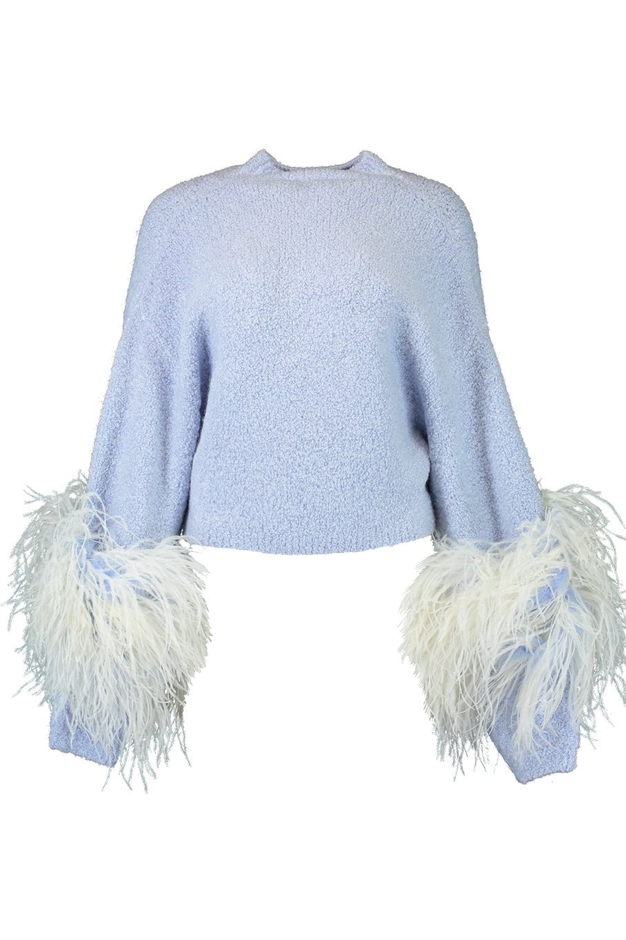LAPOINTE-Ostrich Feather Sweater-