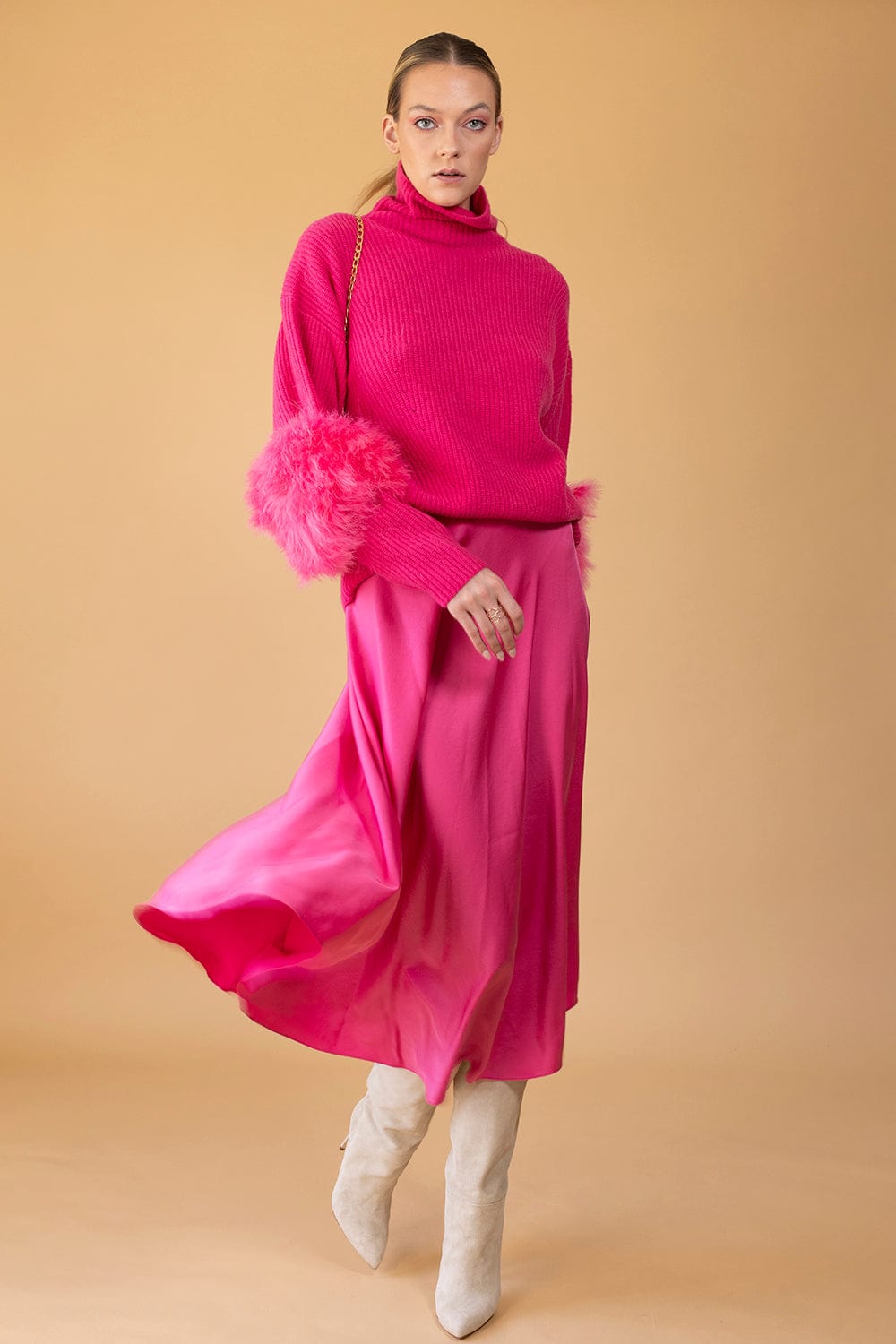 LAPOINTE-Airy Ribbed Turtleneck-