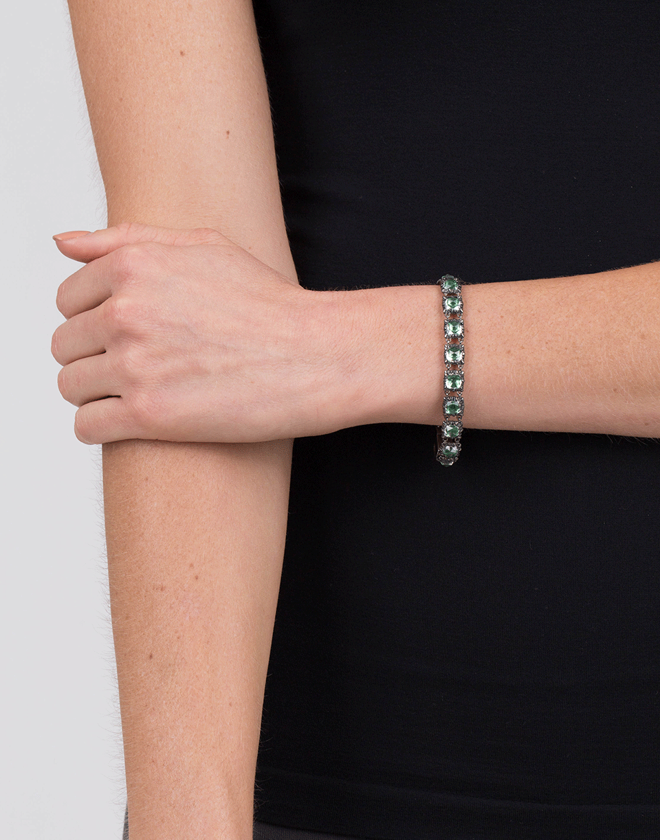 LARKSPUR & HAWK-Bella Jeu De Paume Bracelet-SILVER