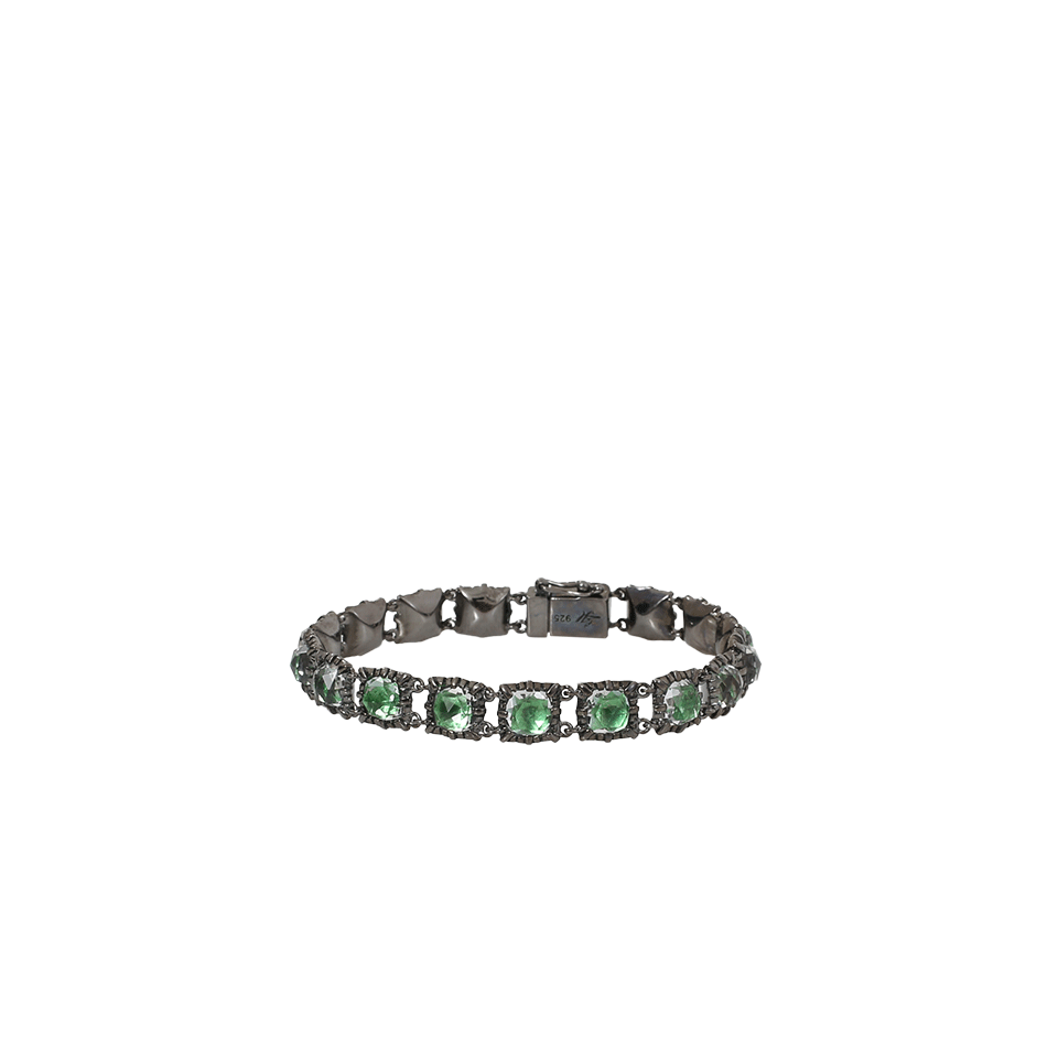 LARKSPUR & HAWK-Bella Jeu De Paume Bracelet-SILVER