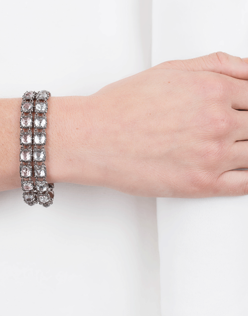 LARKSPUR & HAWK-Bella Small Jeu De Paume Bracelet-SILVER