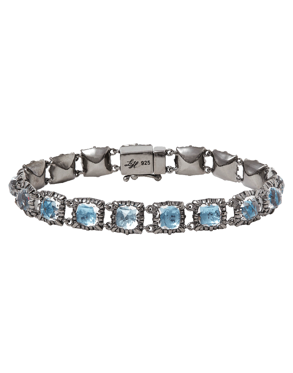 LARKSPUR & HAWK-Bella Small Jeu De Paume Sky Bracelet-SILVER