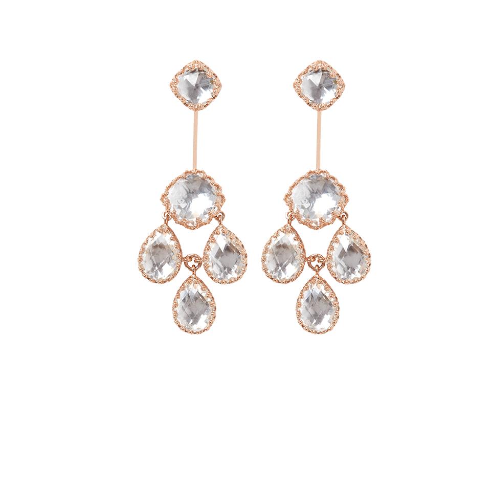 LARKSPUR & HAWK-Antoinette Suspended Girandole Earrings-ROSE GOLD