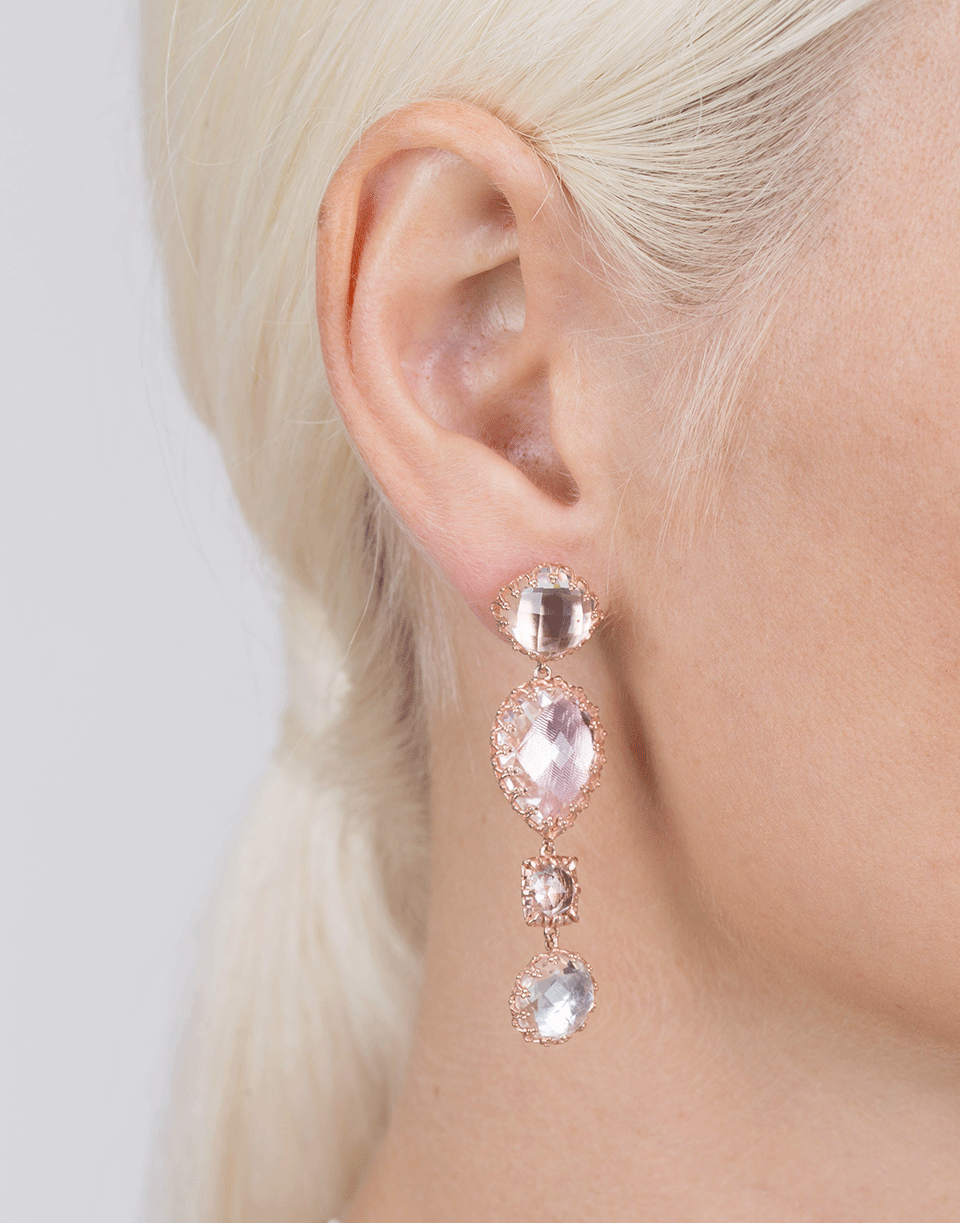 LARKSPUR & HAWK-Sadie 4 Drop Earrings-ROSE GOLD
