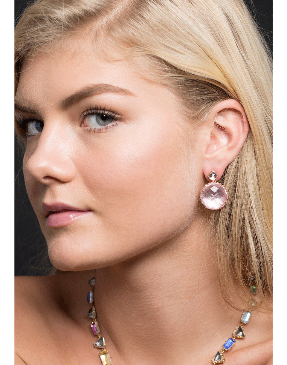 LARKSPUR & HAWK-Sadie Mismatched Fawn Earrings-ROSE GOLD