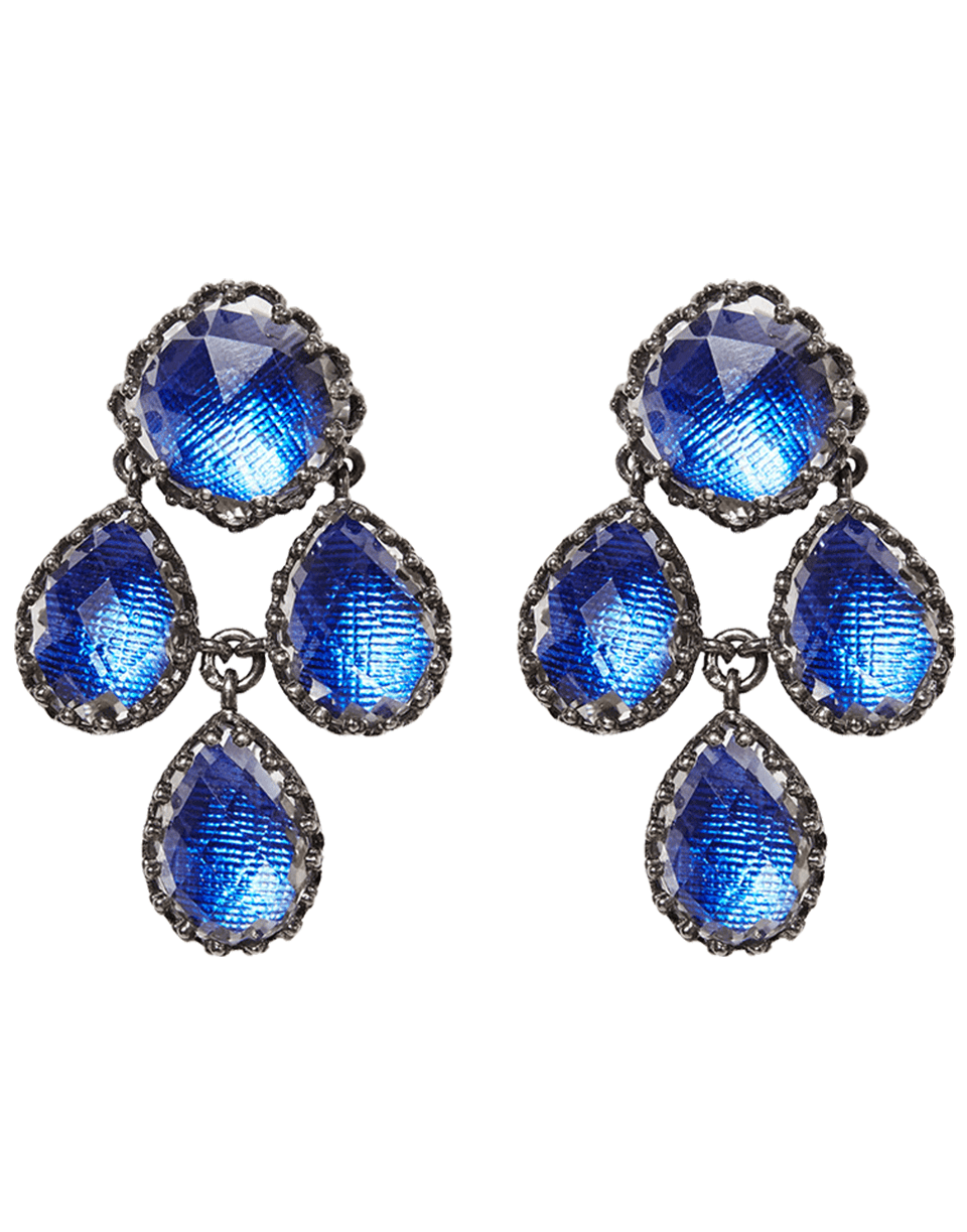LARKSPUR & HAWK-Antoinette Girandole Earrings-SILVER