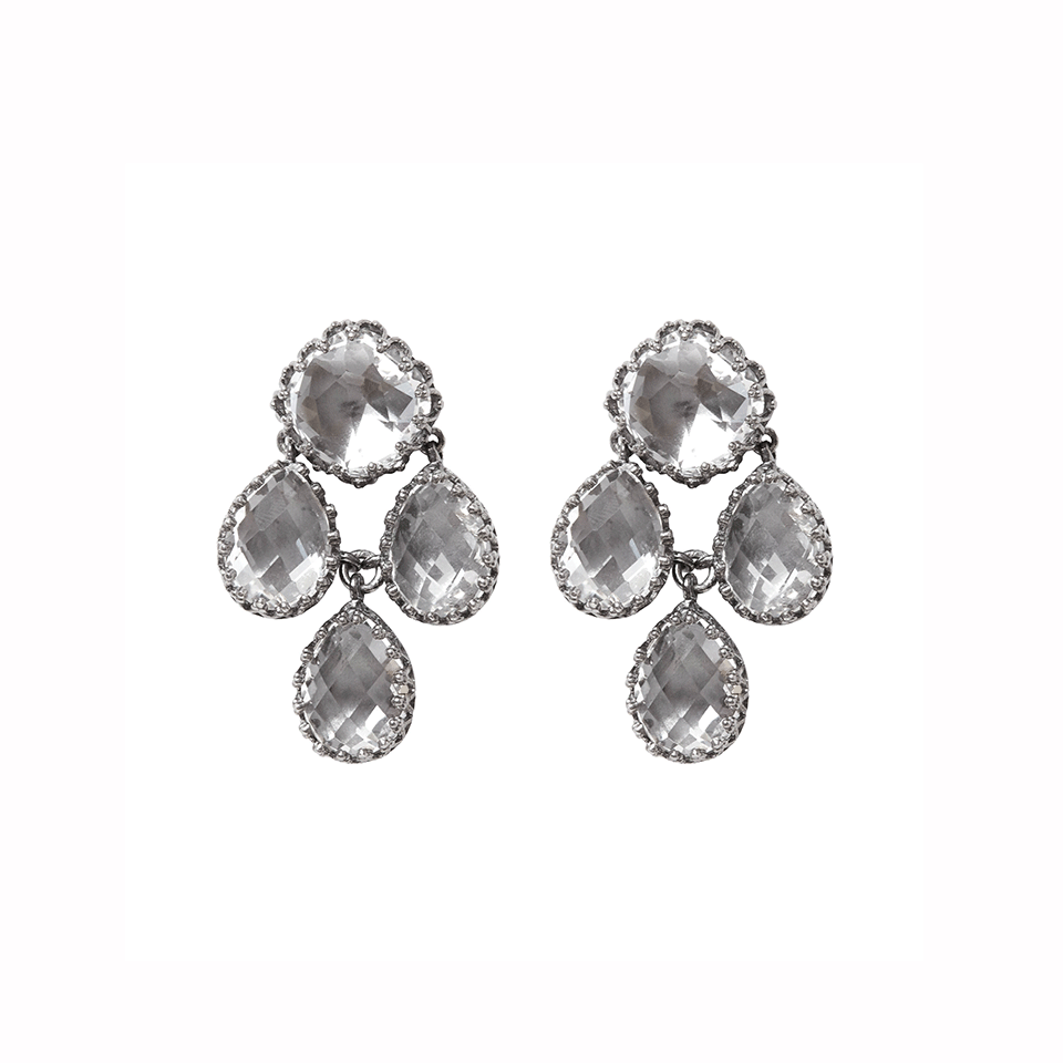 LARKSPUR & HAWK-Antoinette Girandole Earrings-SILVER