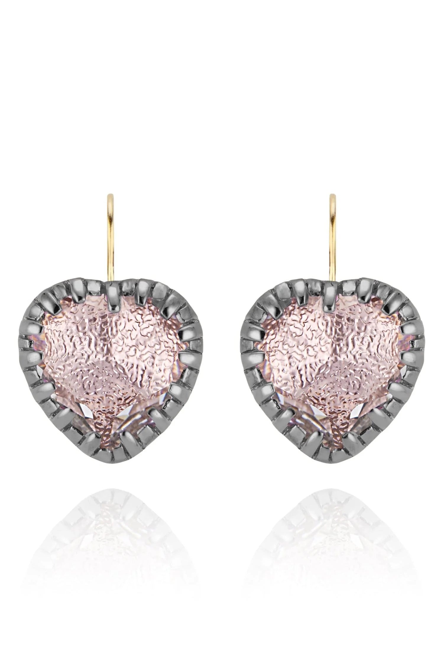 LARKSPUR & HAWK-Blush Valentina "I Love NY" Button Earrings-SILVER