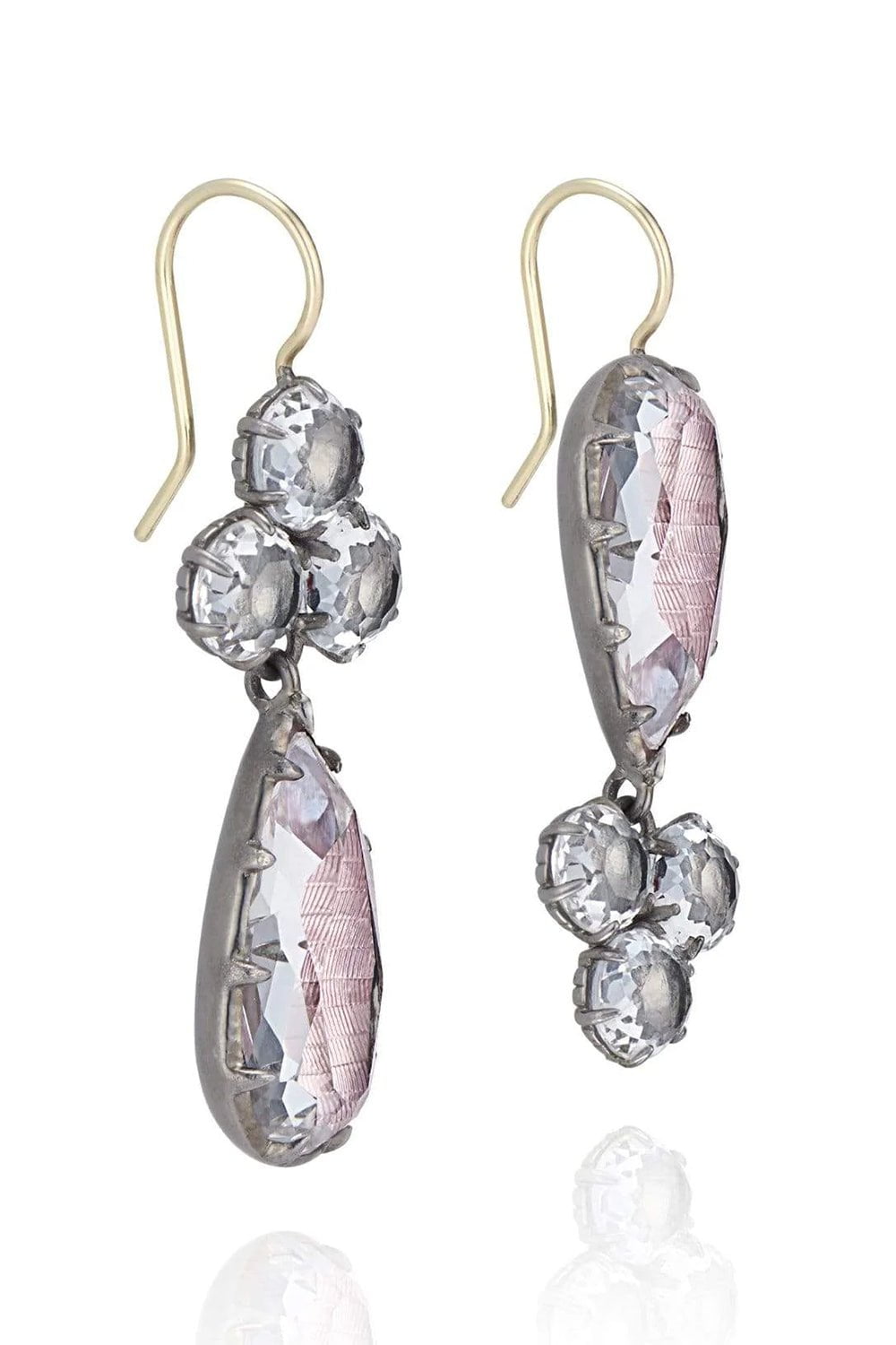 LARKSPUR & HAWK-Caterina Cluster Pear Earrings - Ballet-SILVER