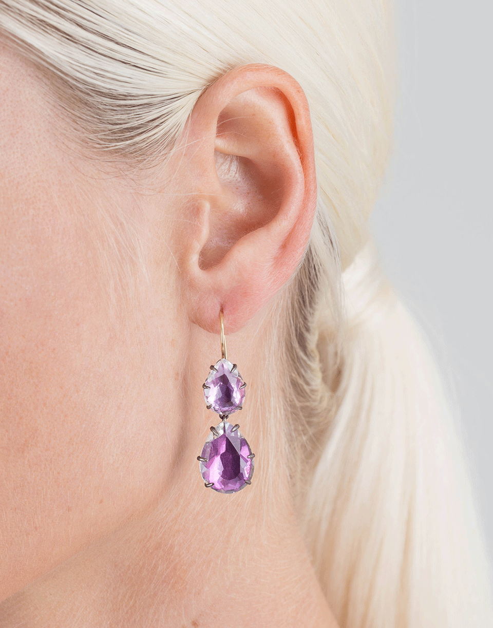 LARKSPUR & HAWK-Caterina Large Double Drop Earrings-SILVER