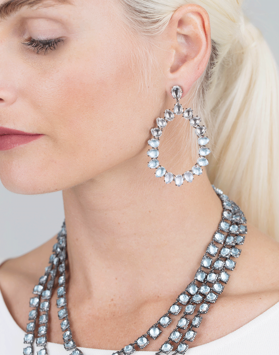 LARKSPUR & HAWK-Caterina Large Frame Earrings-SILVER