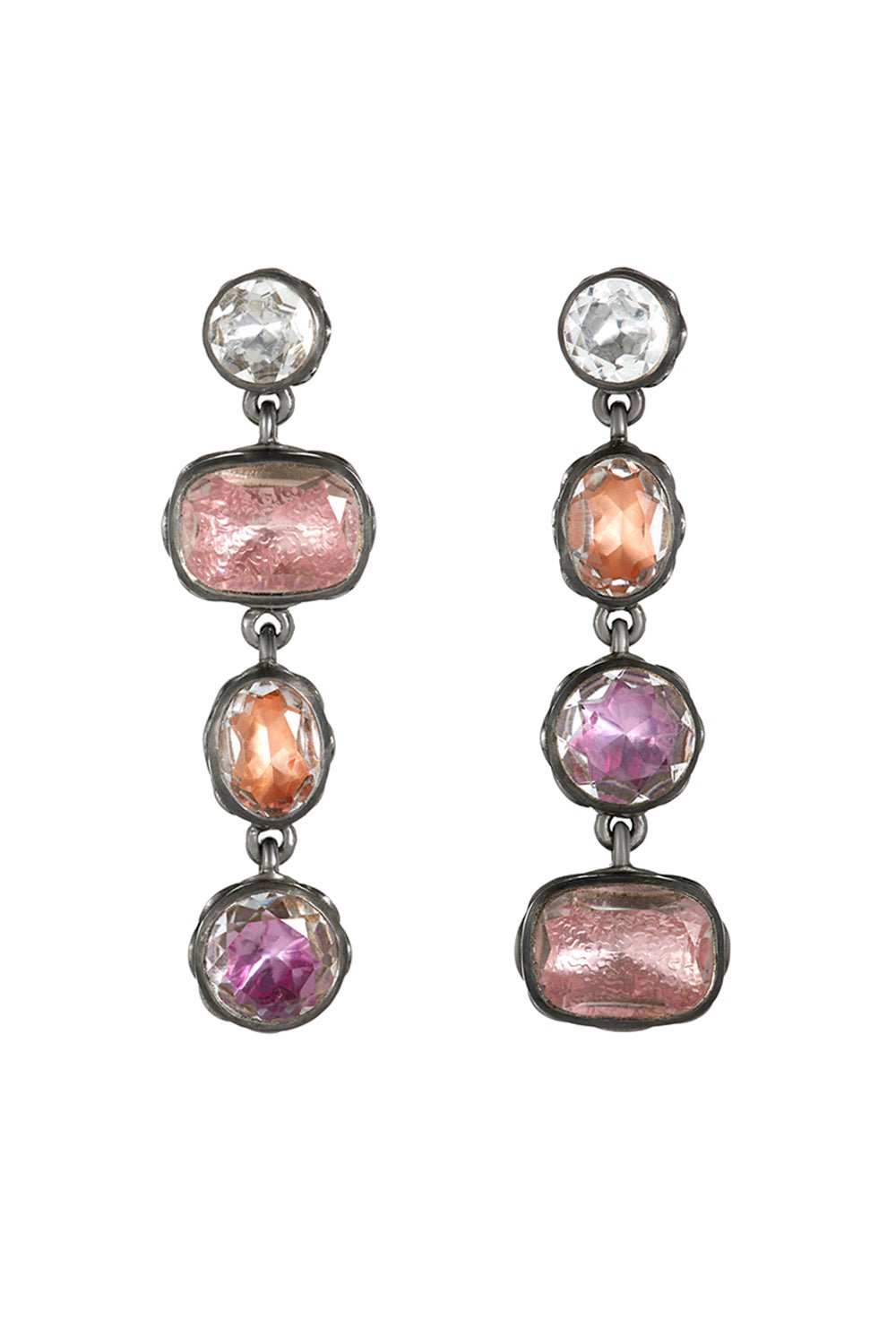 LARKSPUR & HAWK-Catherine 4-Drop Earrings-SILVER