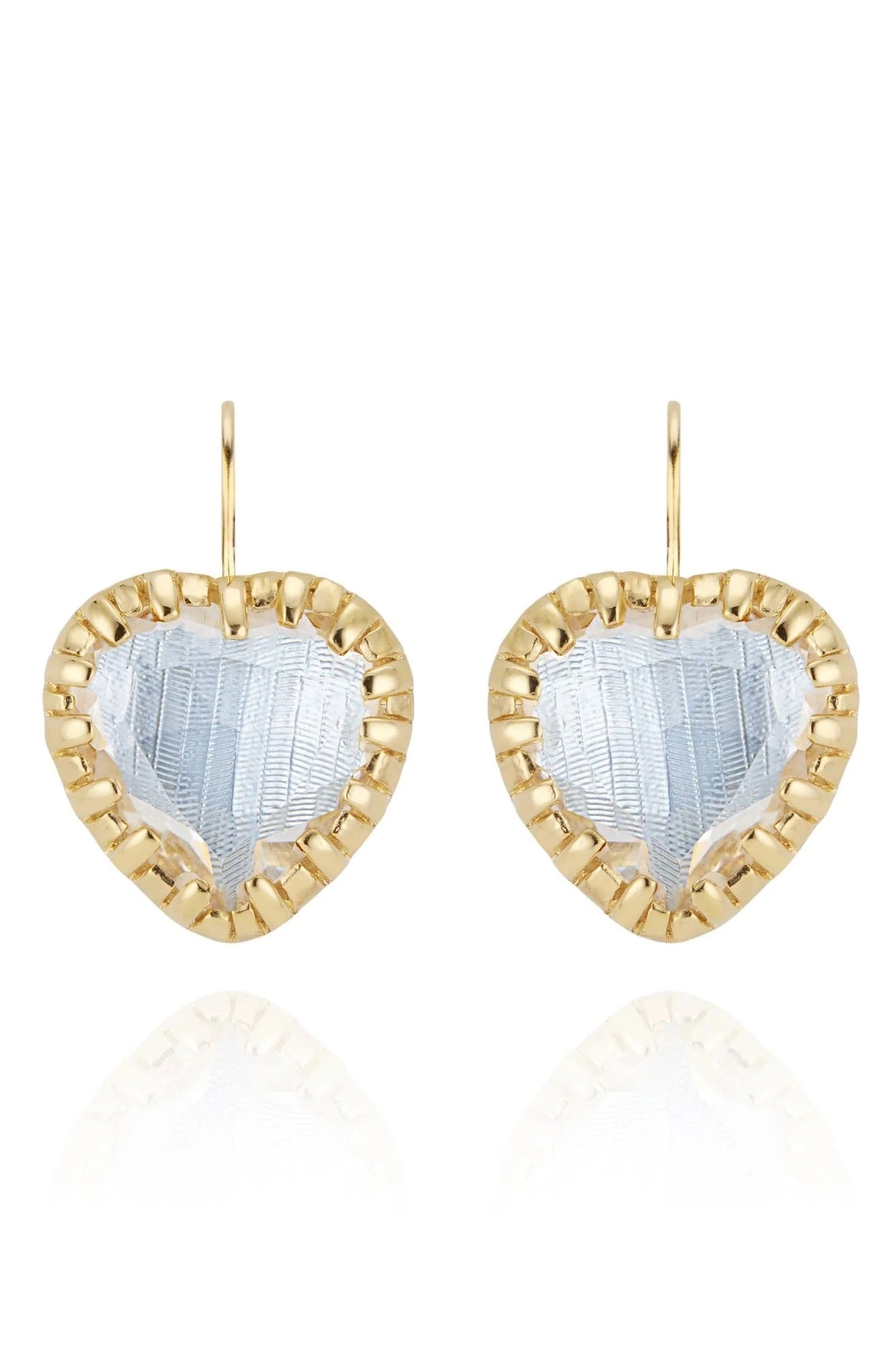 LARKSPUR & HAWK-Chambray Valentina "I Love NY" Button Earrings-SILVER