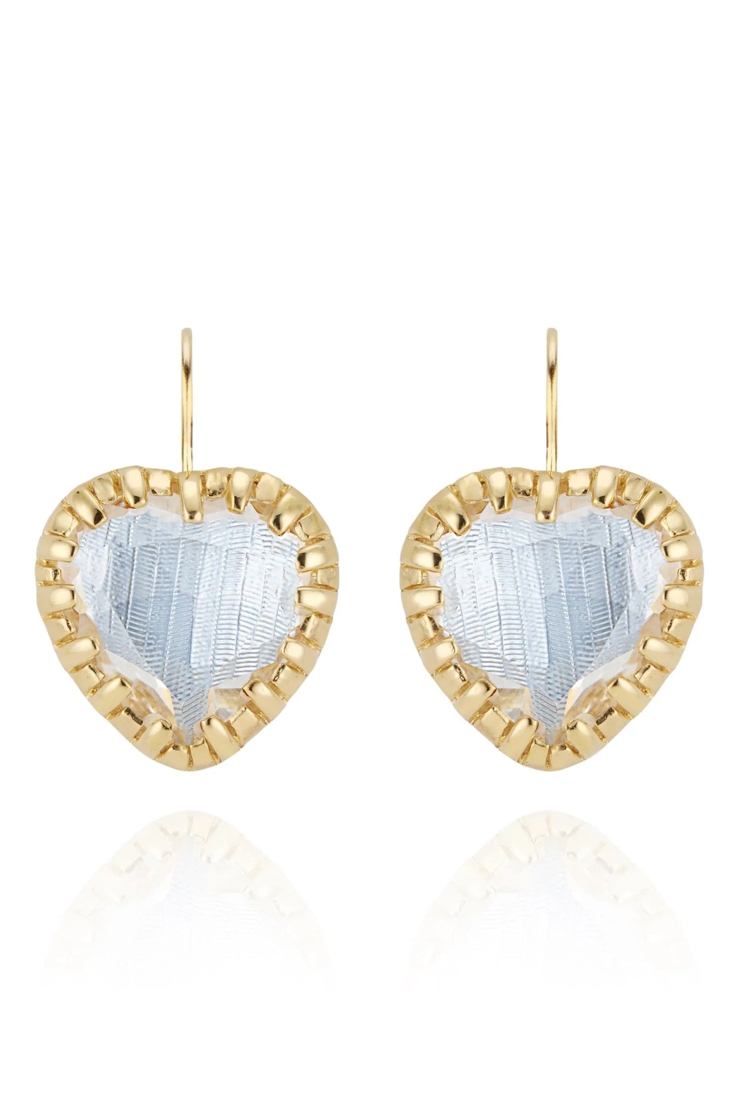 LARKSPUR & HAWK-Chambray Valentina "I Love NY" Button Earrings-SILVER