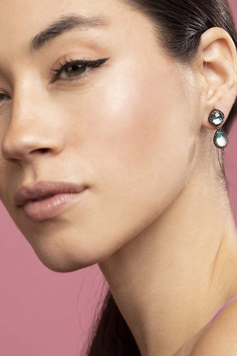 LARKSPUR & HAWK-Jane Earrings - Mint-SILVER