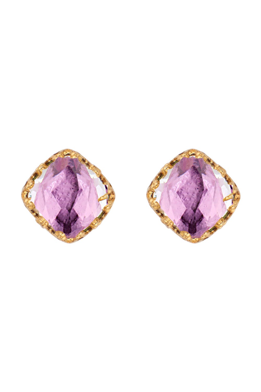 LARKSPUR & HAWK-Jane Pink Small Post Earrings-SILVER
