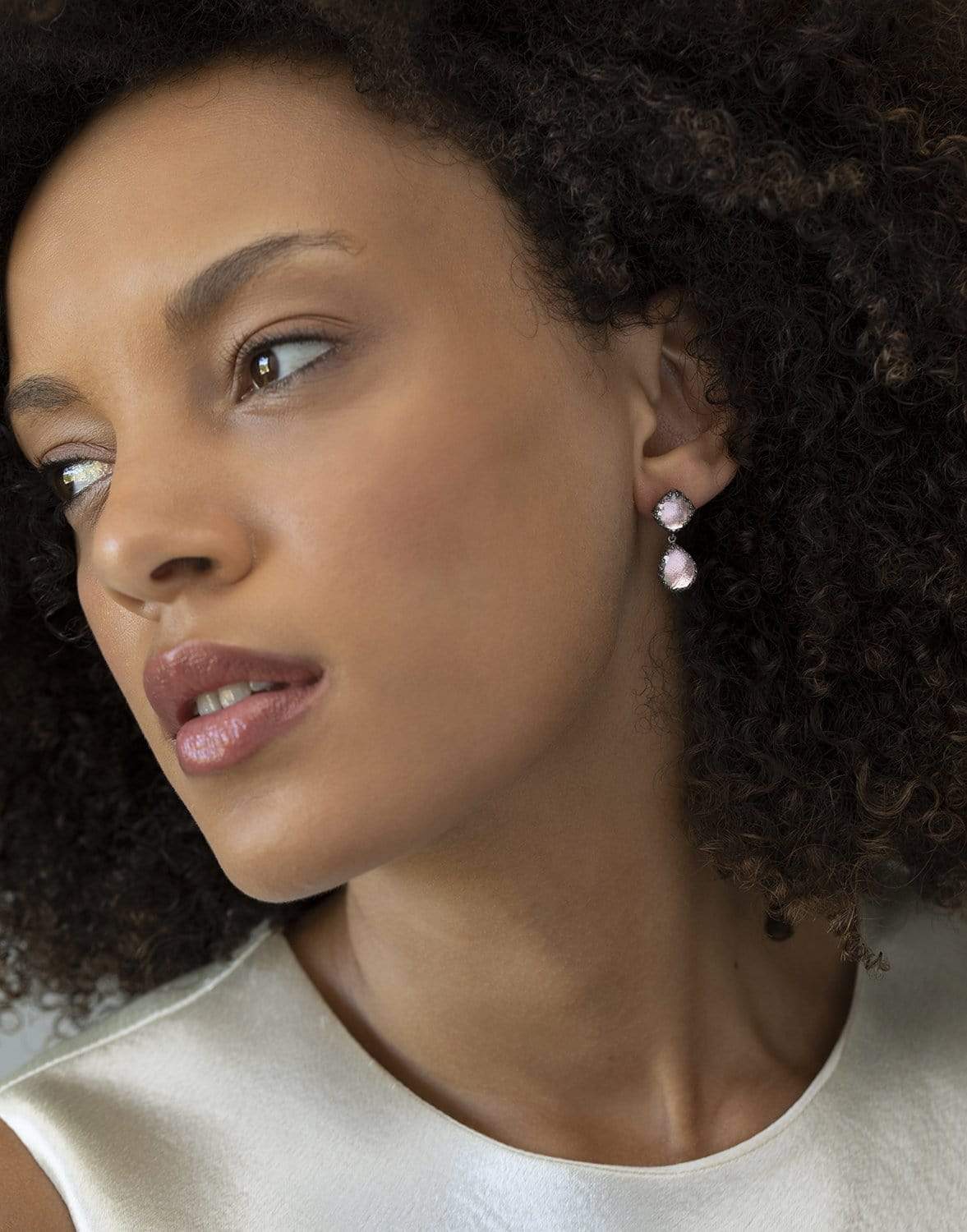 LARKSPUR & HAWK-Jane Small Earrings - Blush-SILVER
