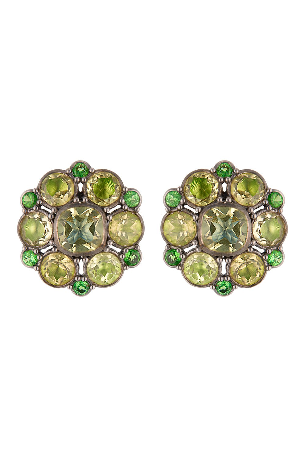 LARKSPUR & HAWK-Luzia Duquesa Cluster Earrings-SILVER