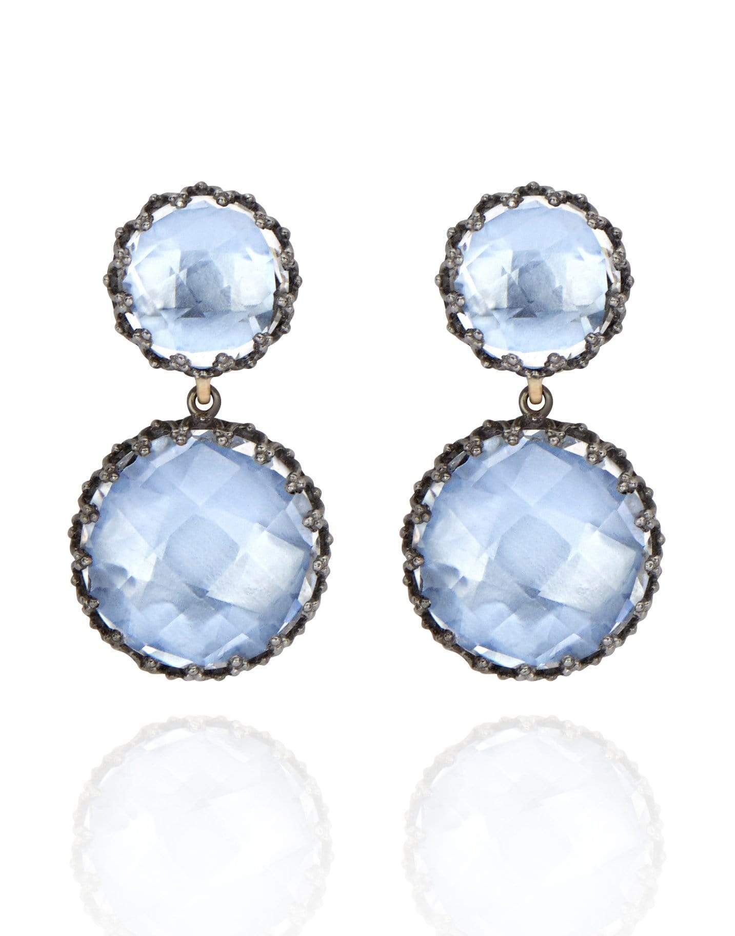 LARKSPUR & HAWK-Olivia Small Day Night Earrings - Ice-SILVER