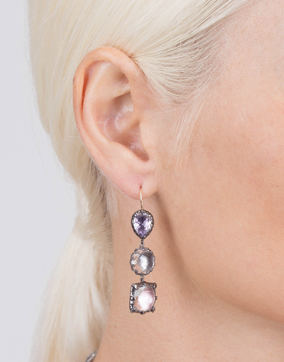 LARKSPUR & HAWK-Sadie 3 Drop Earrings-SILVER