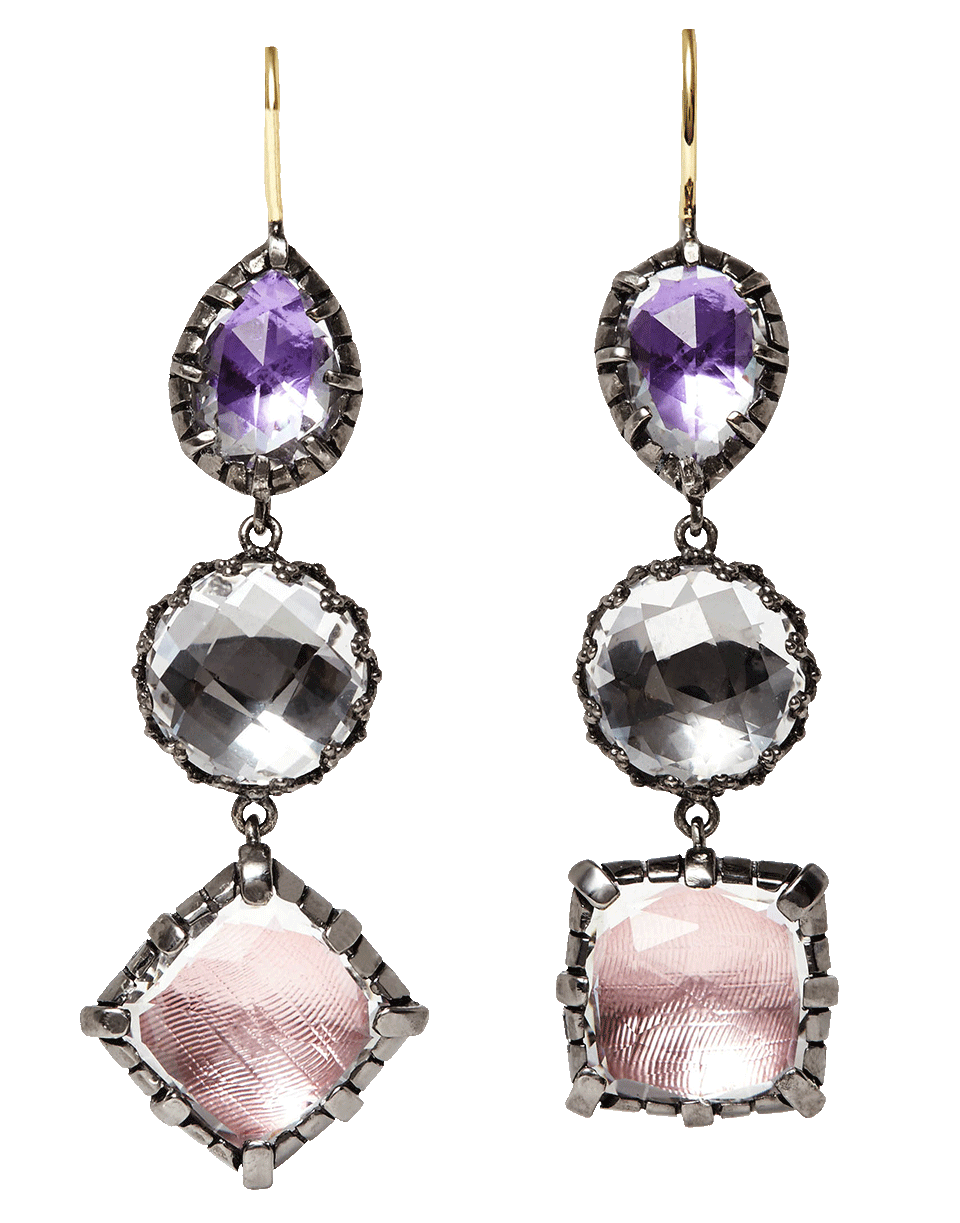 LARKSPUR & HAWK-Sadie 3 Drop Earrings-SILVER