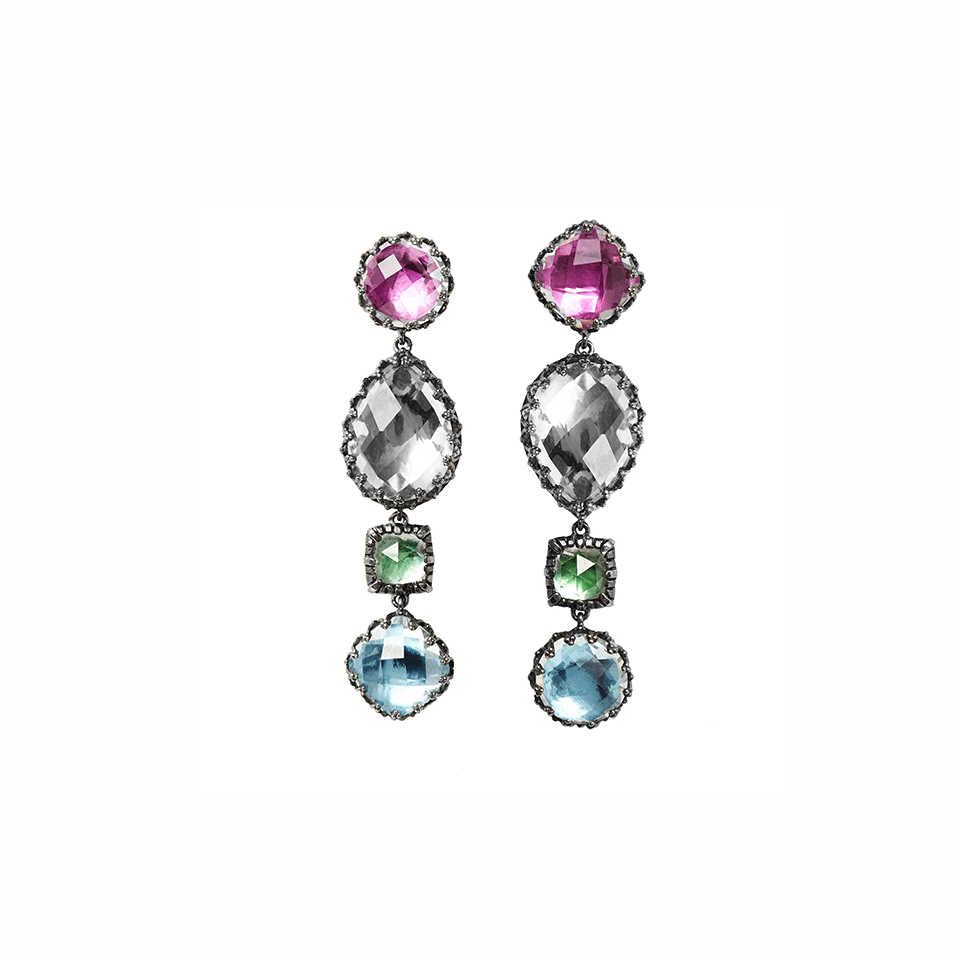 LARKSPUR & HAWK-Sadie 4 Drop Earrings-SILVER