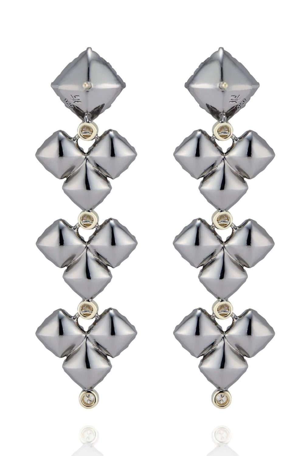 LARKSPUR & HAWK-Sadie Cluster 4-Drop Earrings - Multi Pink-SILVER