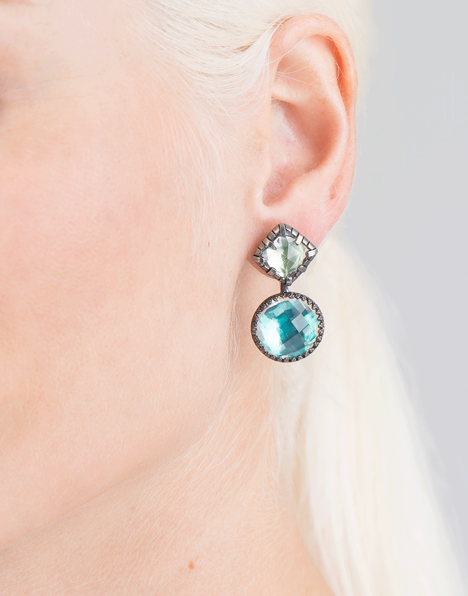 LARKSPUR & HAWK-Sadie Cushion Earrings-SILVER