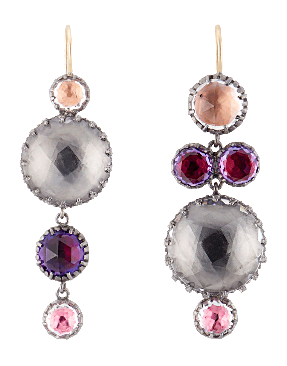 LARKSPUR & HAWK-Sadie Mis-Matched Peony Earrings-SILVER