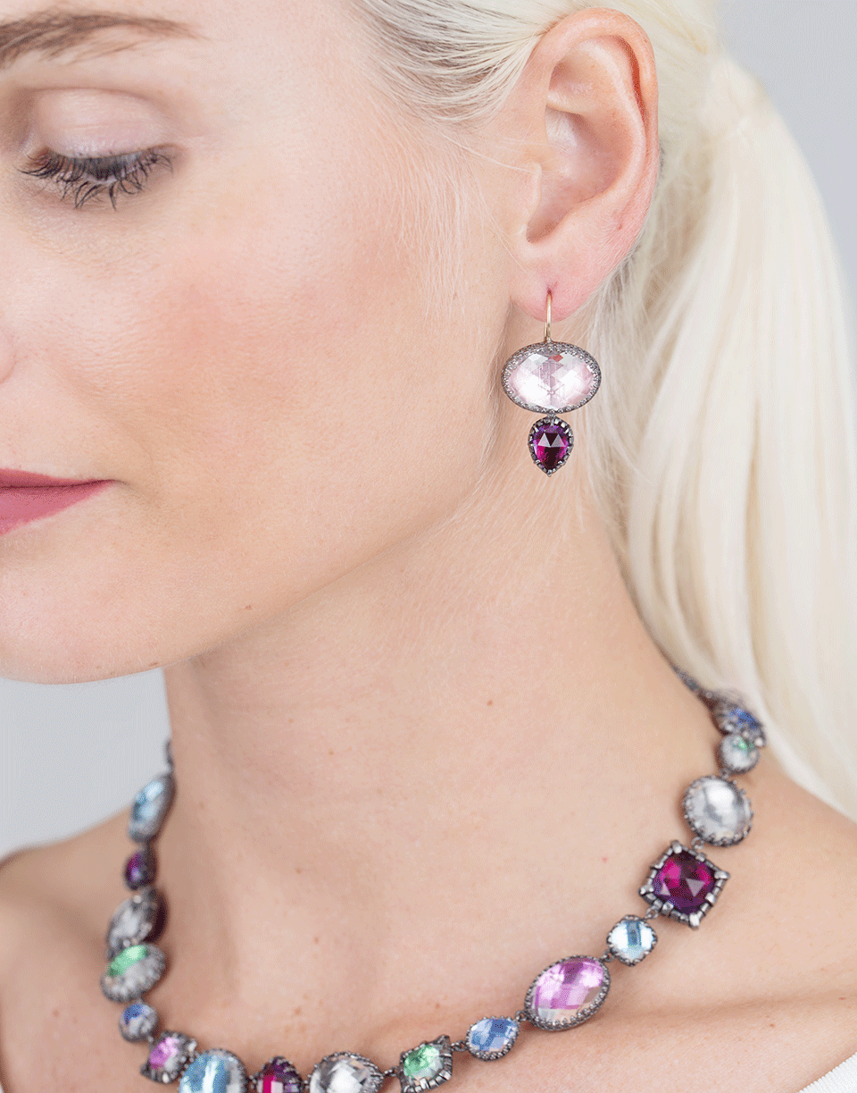 LARKSPUR & HAWK-Sadie Mis-Matched Scarlet Earrings-SILVER