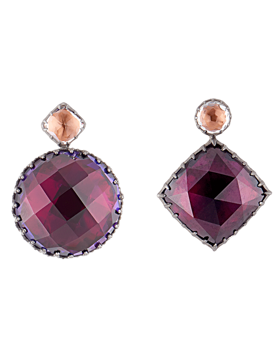 LARKSPUR & HAWK-Sadie Mis-Matched Scarlet Earrings-SILVER