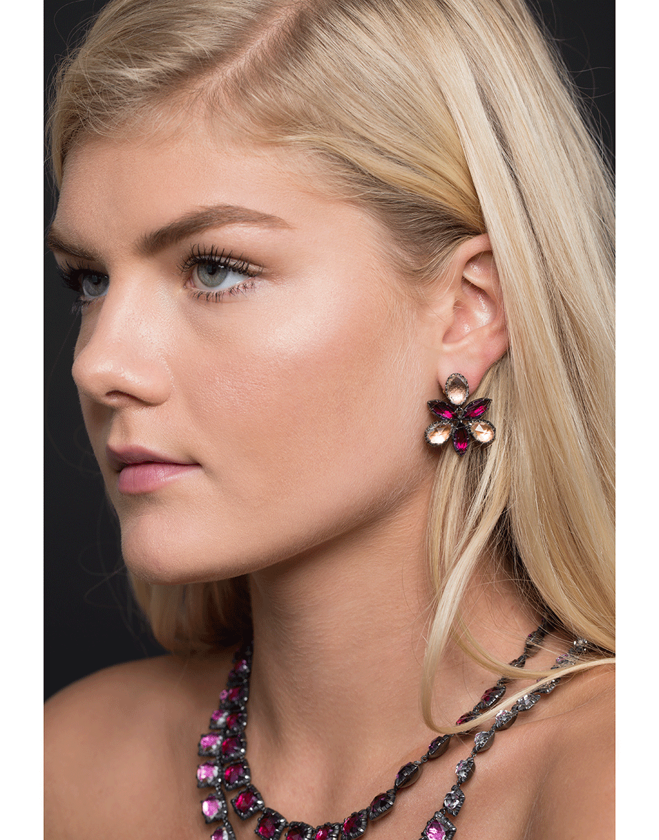 LARKSPUR & HAWK-Sadie Orchid Earrings-SILVER