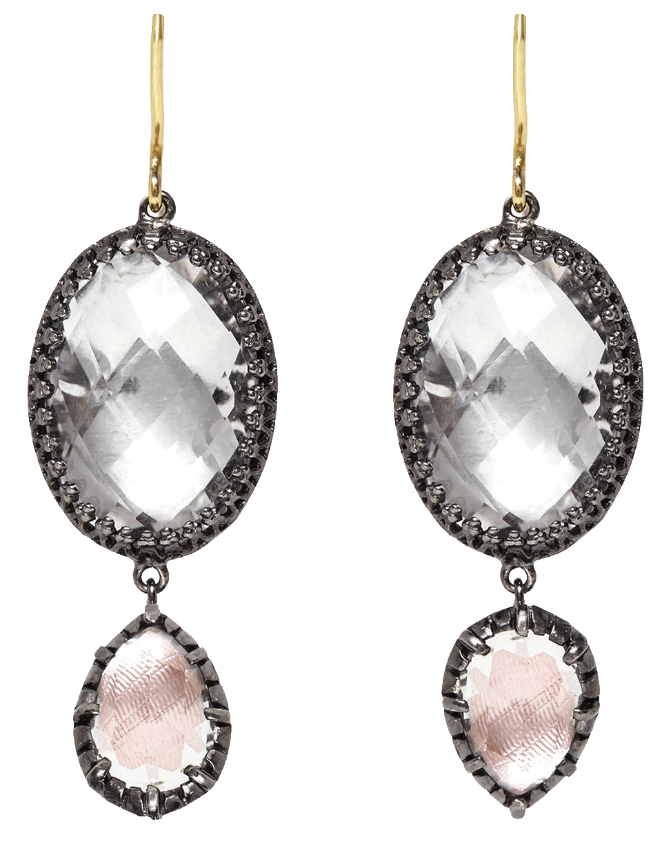 LARKSPUR & HAWK-Sadie Oval And Pear Drop Earrings-SILVER