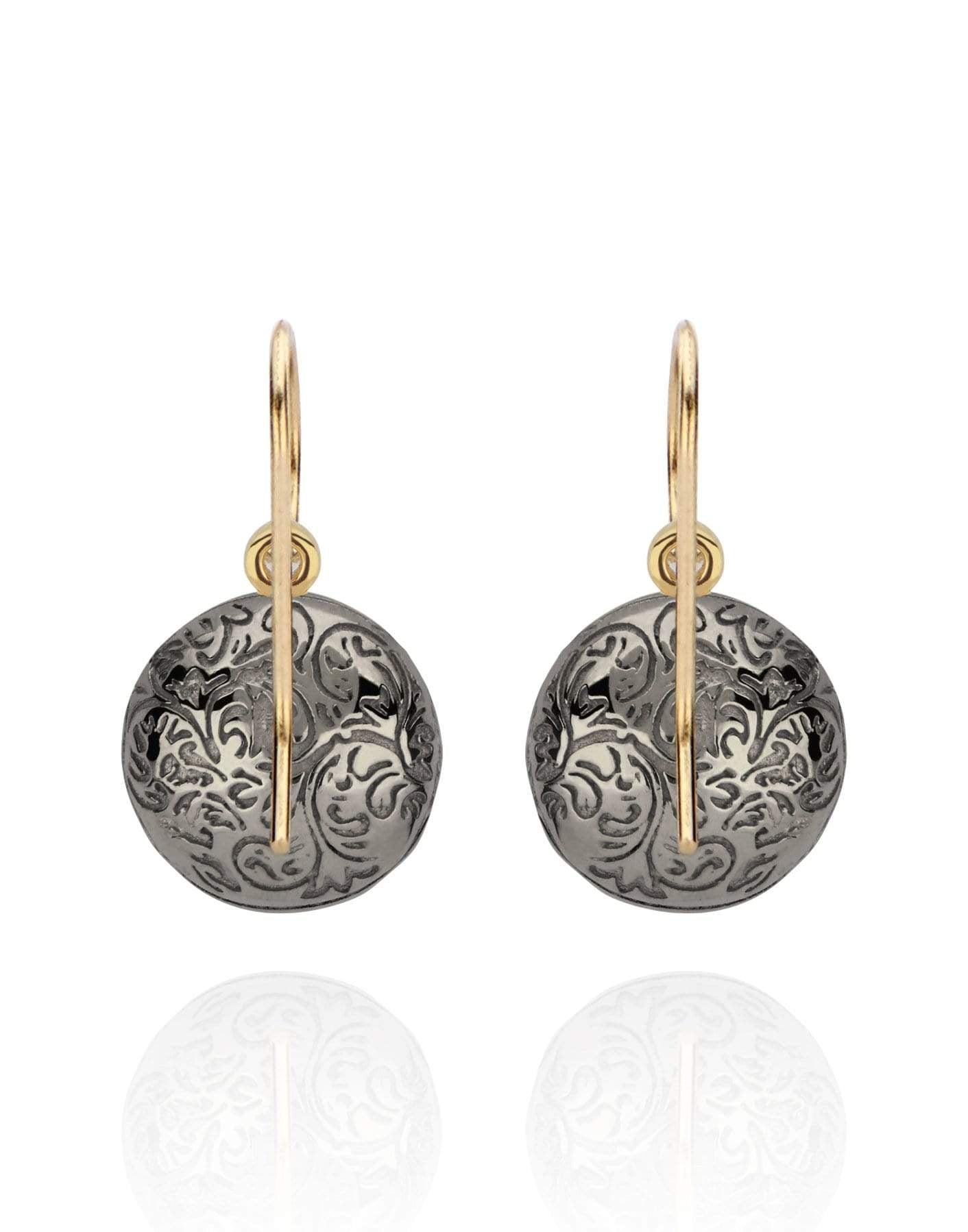 LARKSPUR & HAWK-Small Olivia Button Diamond Earrings - Blush-SILVER