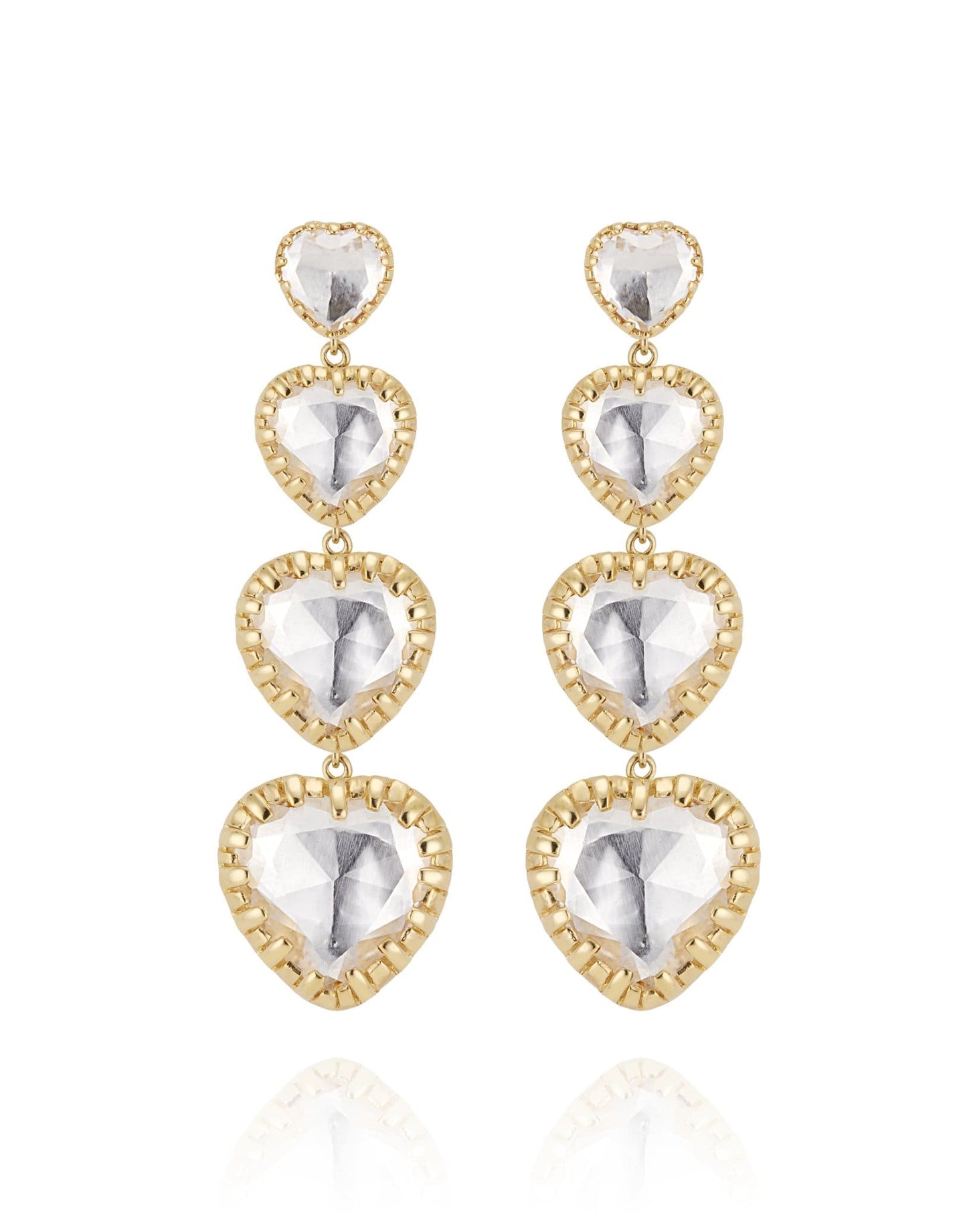 LARKSPUR & HAWK-Valentina "I Love NY" 4-Drop Earrings-SILVER