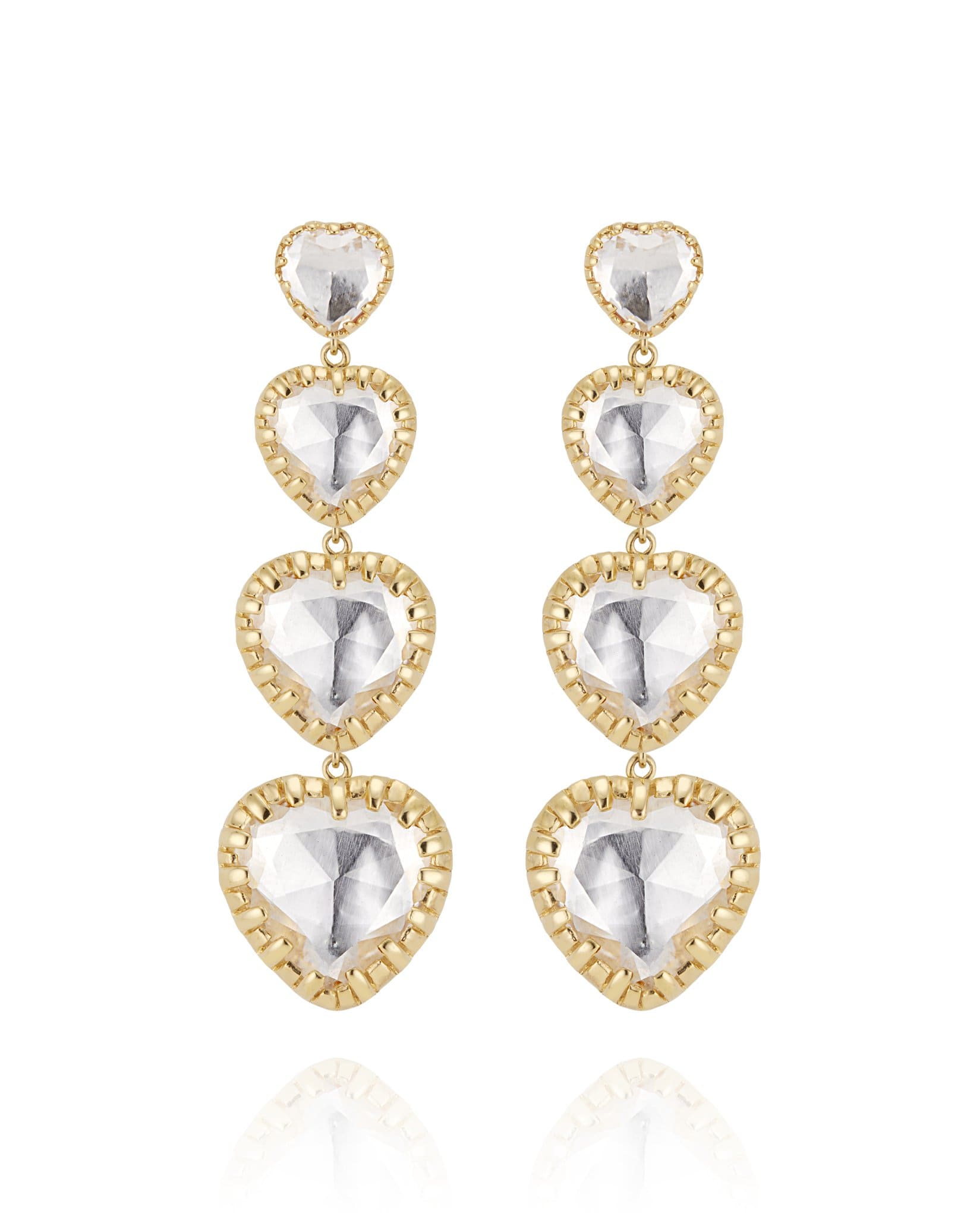 LARKSPUR & HAWK-Valentina "I Love NY" 4-Drop Earrings-SILVER