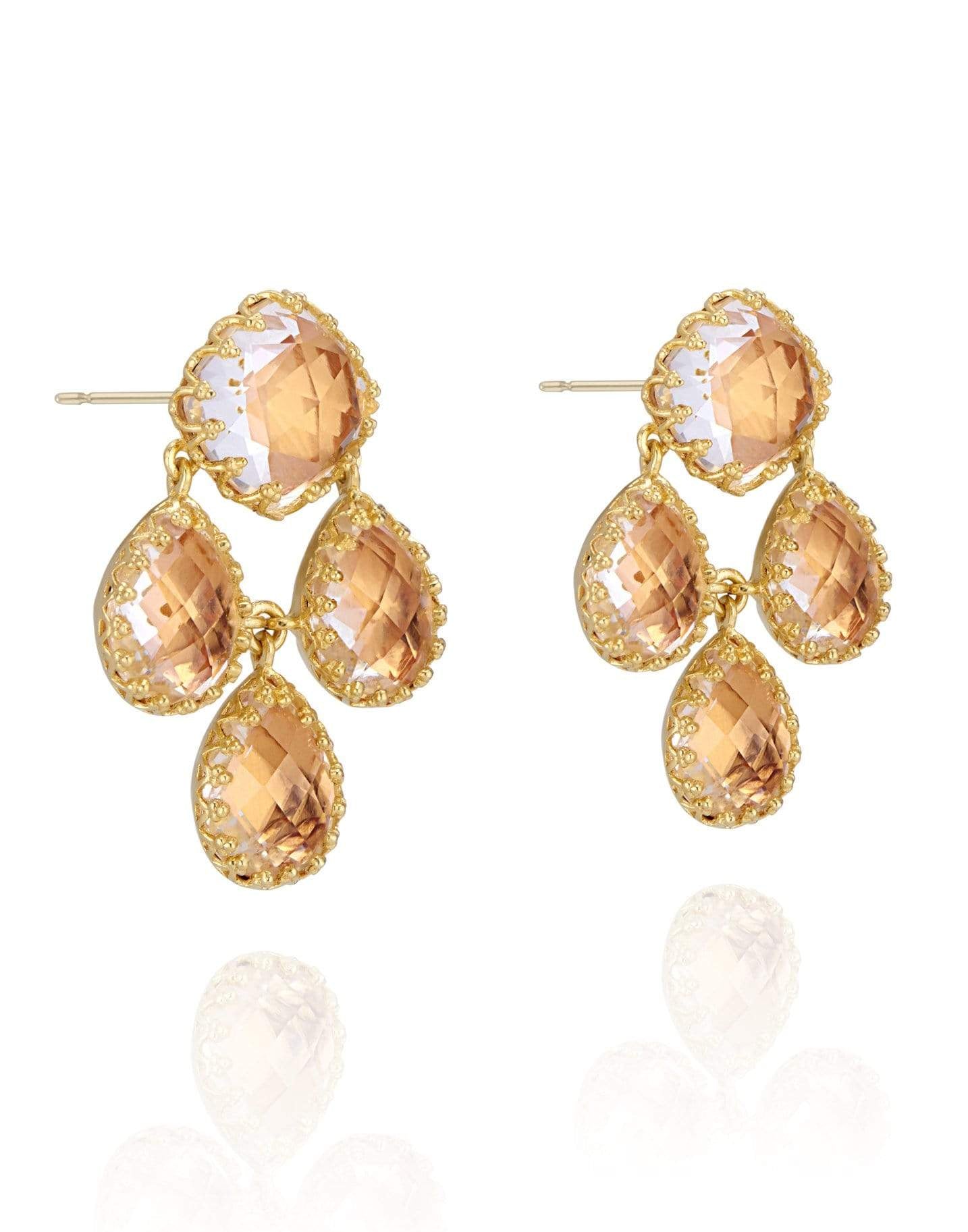 LARKSPUR & HAWK-Antoinette Girandole Earrings - Nectar-YELLOW GOLD