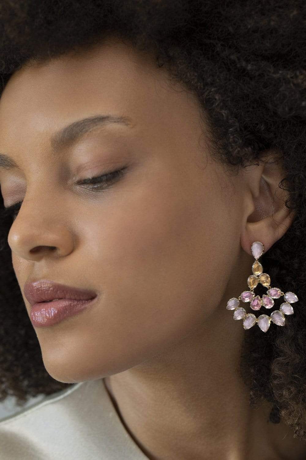 LARKSPUR & HAWK-Caterina Fan Earrings - Ambrosia-YELLOW GOLD