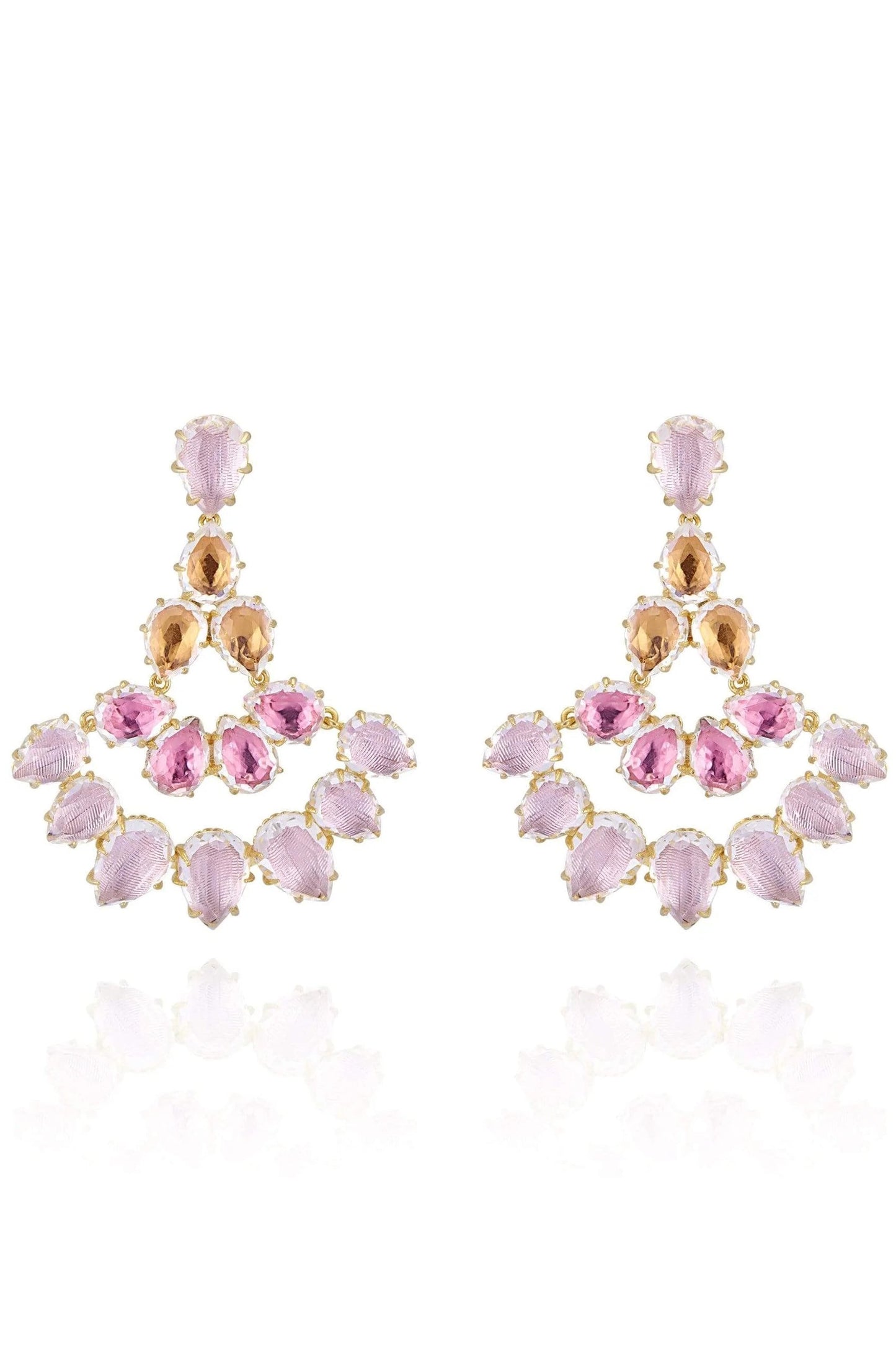 LARKSPUR & HAWK-Caterina Fan Earrings - Ambrosia-YELLOW GOLD