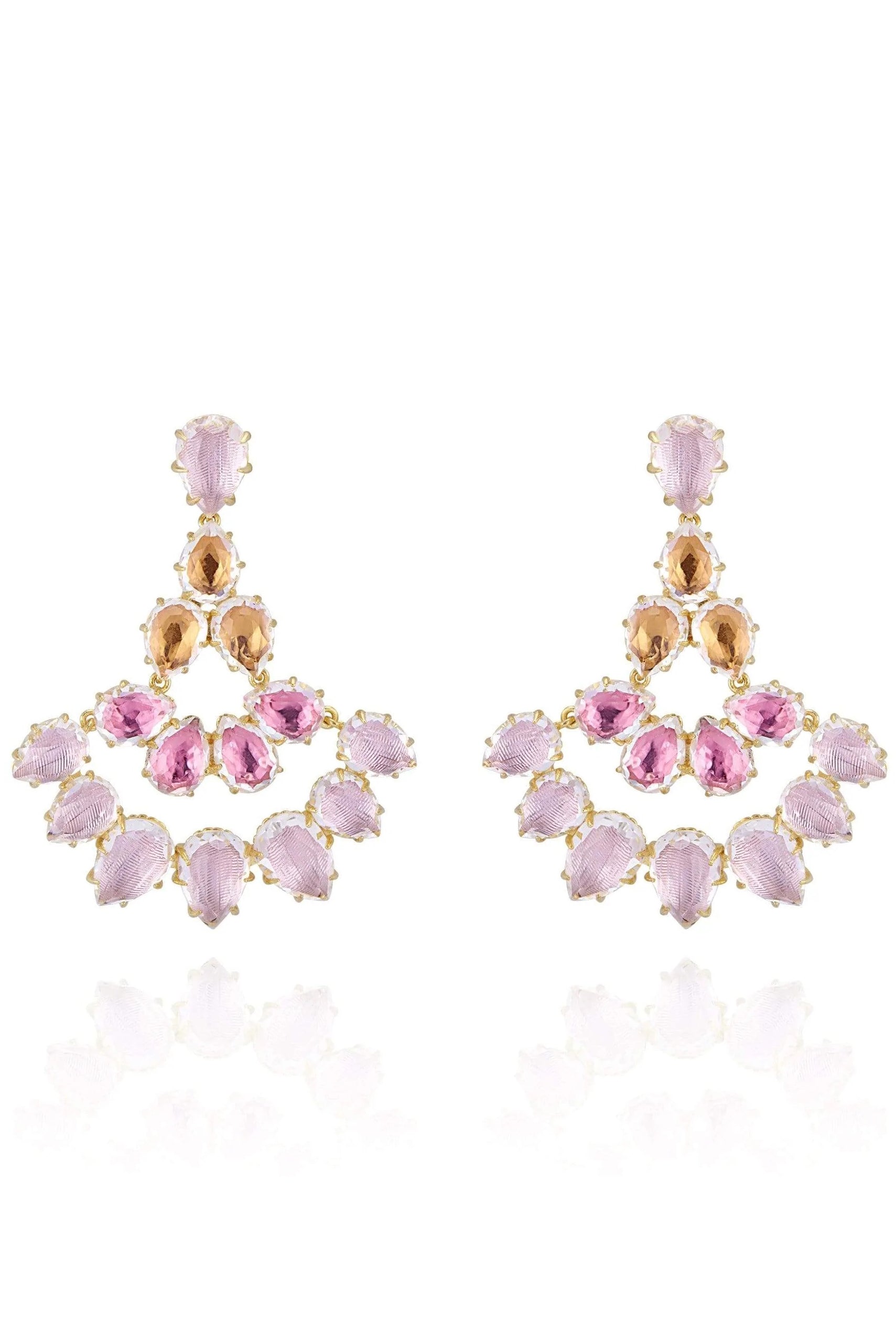 LARKSPUR & HAWK-Caterina Fan Earrings - Ambrosia-YELLOW GOLD